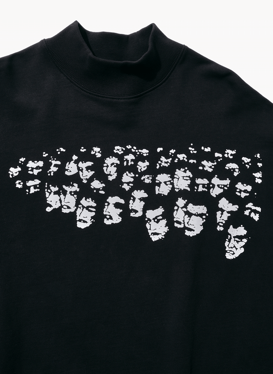 CROWD OF HEADS MOCK NECK SWEAT