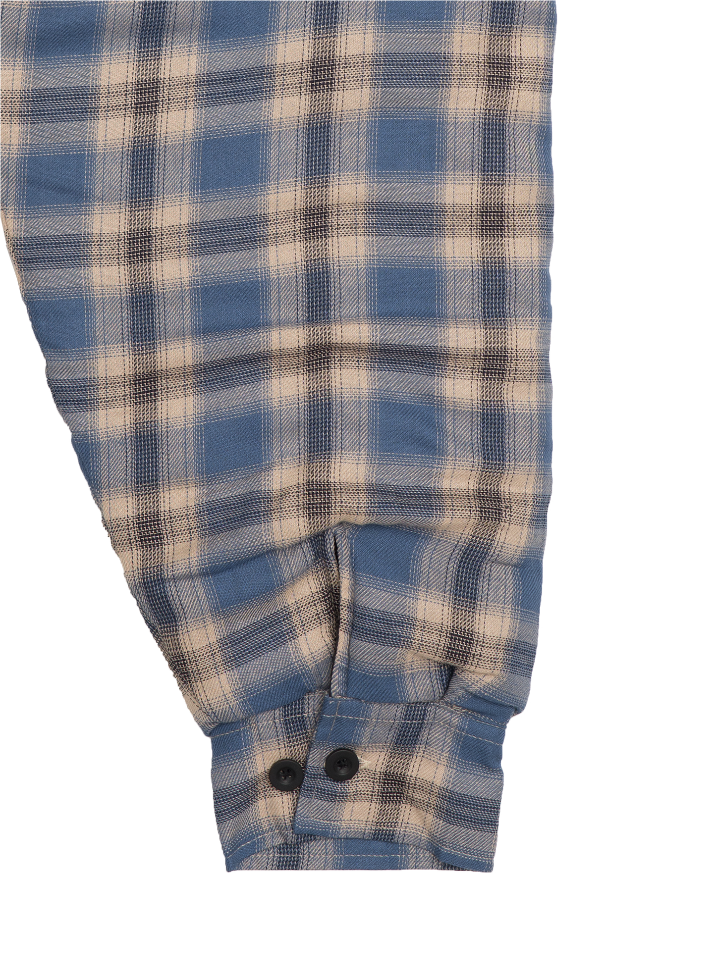 PLAID FLANNEL QUILTED SHIRT JACKET