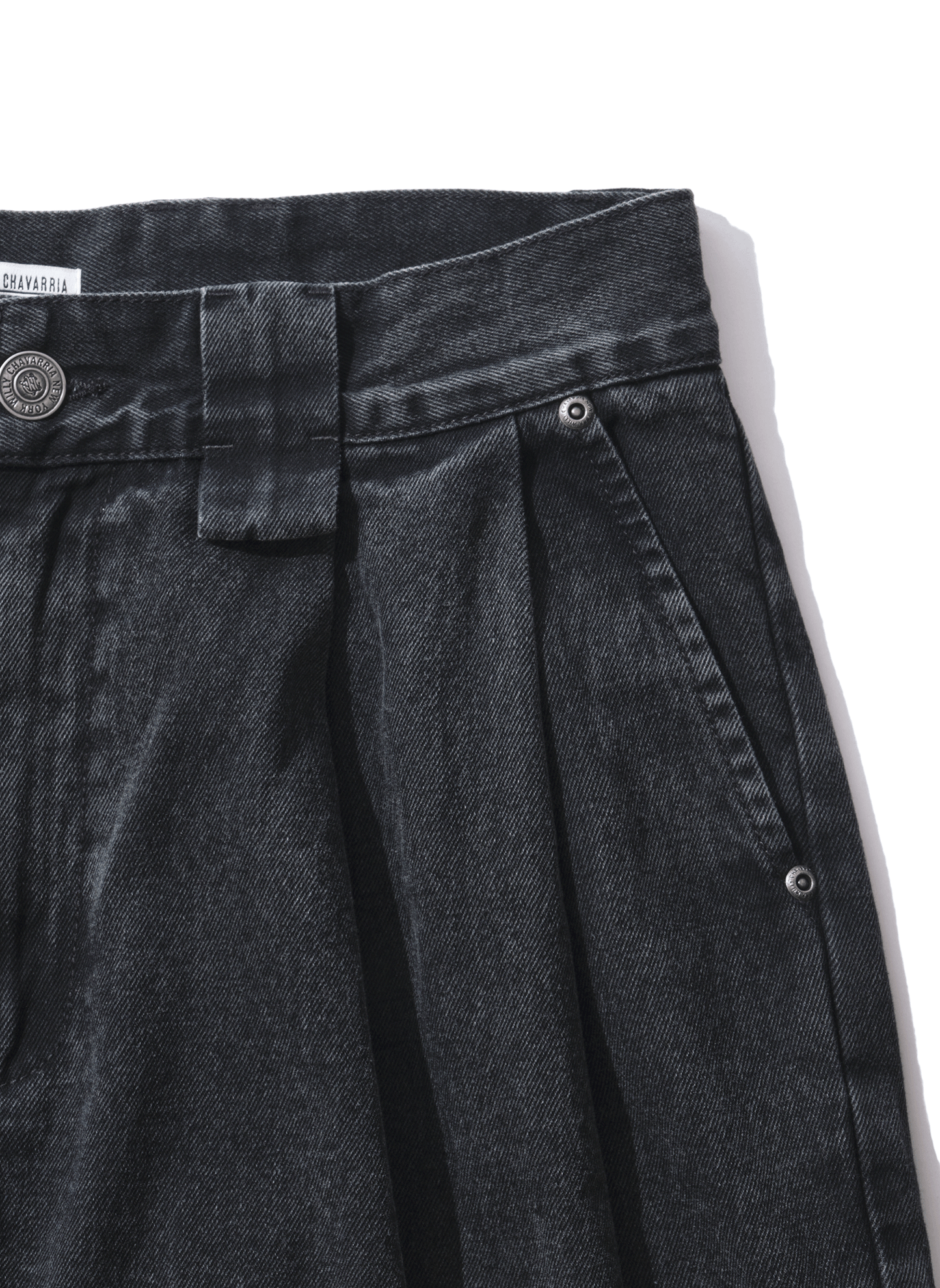 DENIM CARGO POCKET PANTS