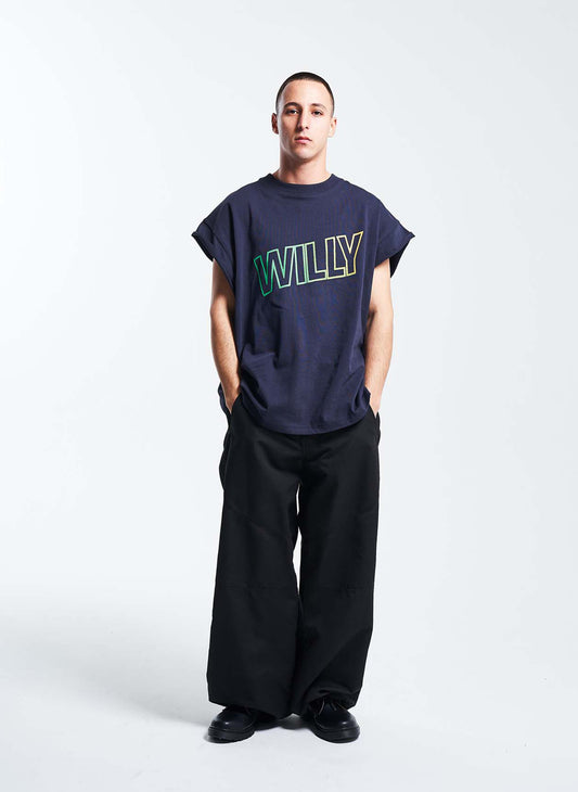 WILLY GRADIENT LOGO MUSCLE TEE