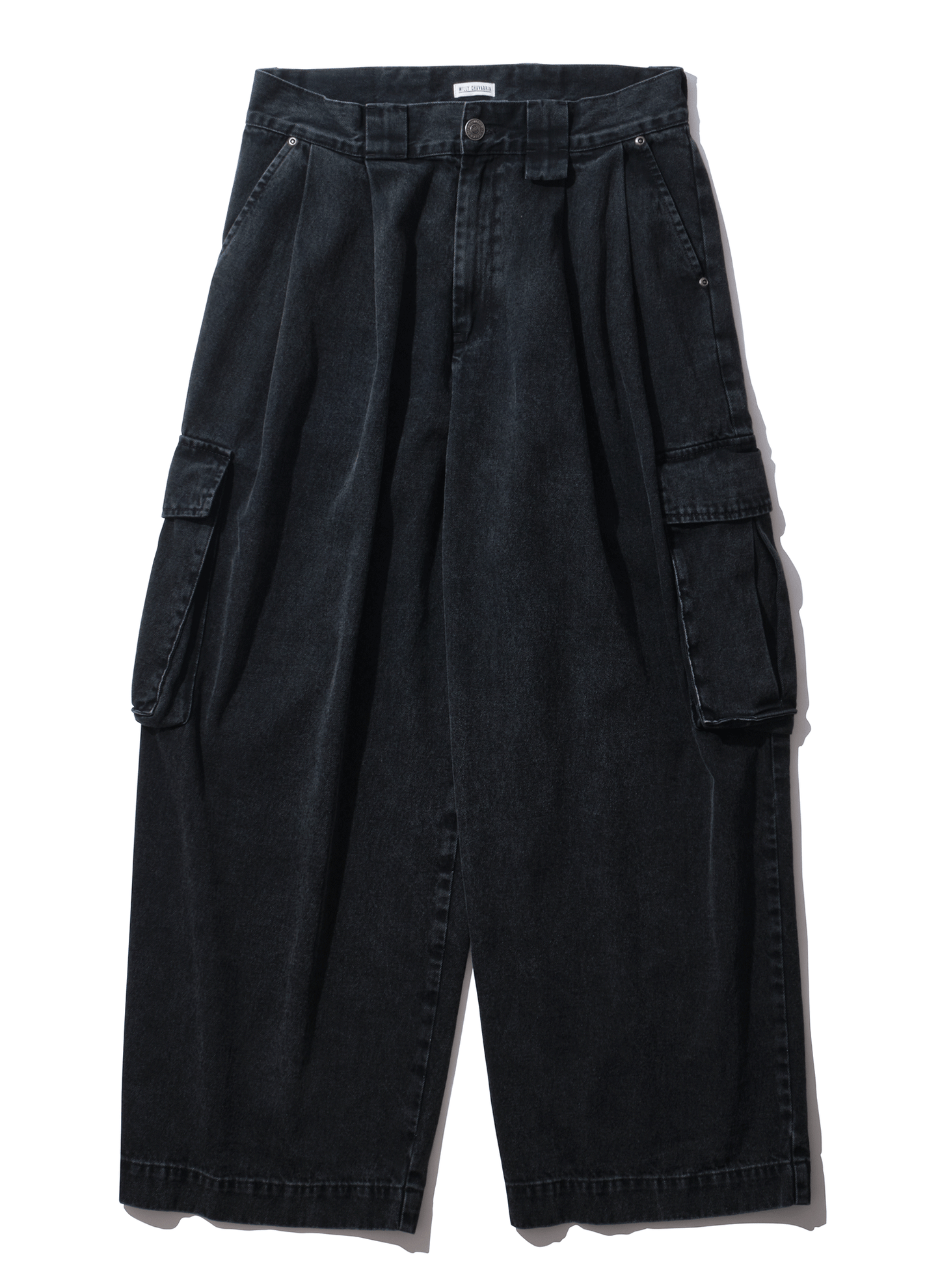 DENIM CARGO POCKET PANTS